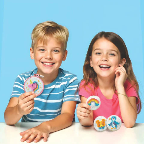 4M: Mini Cross Stitches Buttons - Ages 5+