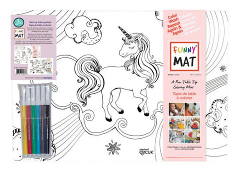 Funny Mat: Set of 2 with 6 Giotto Markers: Unicorns & Mermaids - Ages 3+