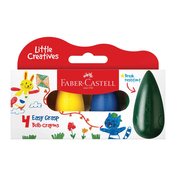 FC: Little Creatives 4 Easy Grasp Bulb Crayons - Ages 3+