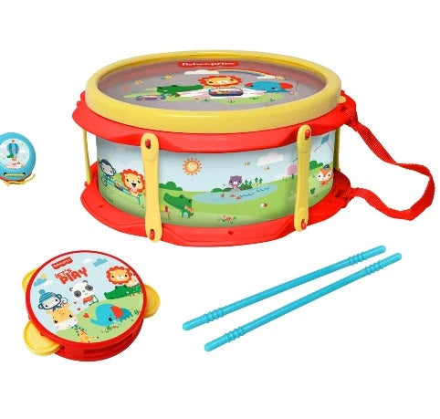 Fisher price rainforest musical band hot sale drum set