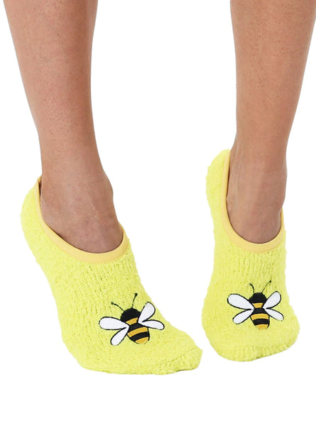 Slipper Socks: Fuzzy Bee - One Size Fits Most