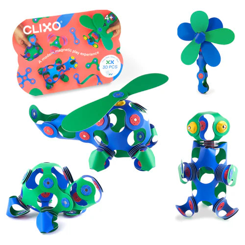 Clixo: Blue and Green 30 Piece Set - Ages 4+