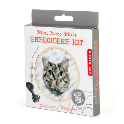 KL: Mini Cross Stitch Embroidery Kit - Cat - ages 8+ (Copy)