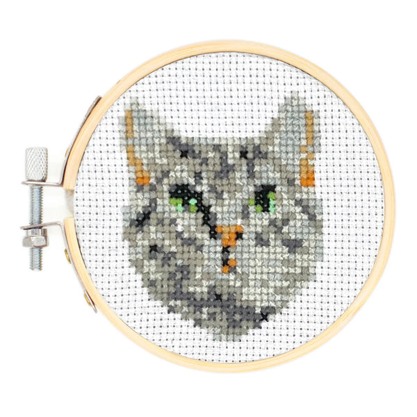 KL: Mini Cross Stitch Embroidery Kit - Cat - ages 8+ (Copy)