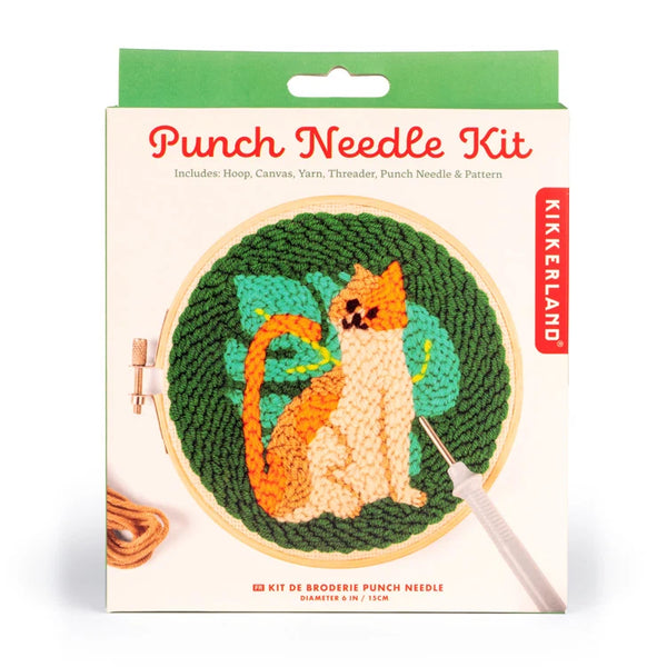 Kikkerland Punch Needle Kit Cat