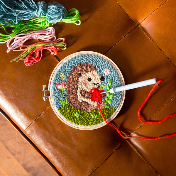 Hedgehog Punch Needle Kit - Kikkerland