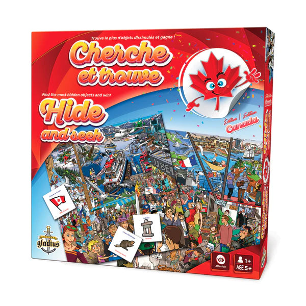 Hide & Seek Canada - Board Game for 1+ players - Age 5+