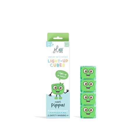 Glo Pals: Pippa Water-Activated Light-up Cubes - 4 Pack - Ages 3+