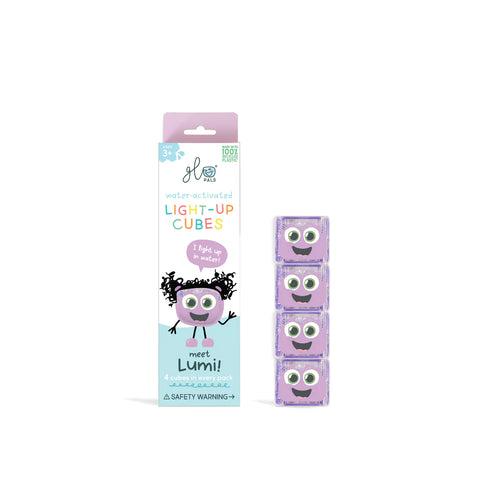 Glo Pals: Lumi Water-Activated Light-up Cubes - 4 Pack - Ages 3+