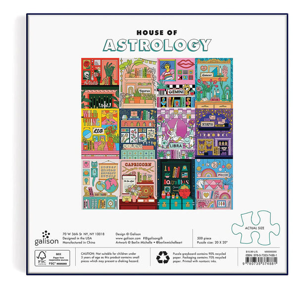 500 Pieces: House of Astrology Foil Puzzle - Ages 8+