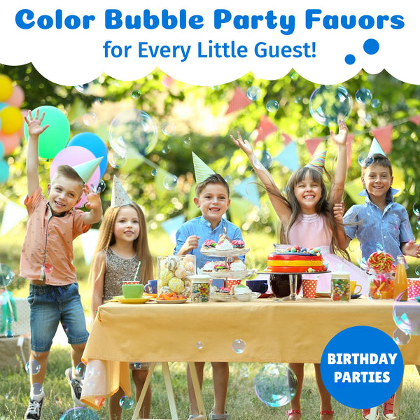 Poppin Colorz Blazin' Blue Colour Bubbles: 8 Party Packs - Ages 3+