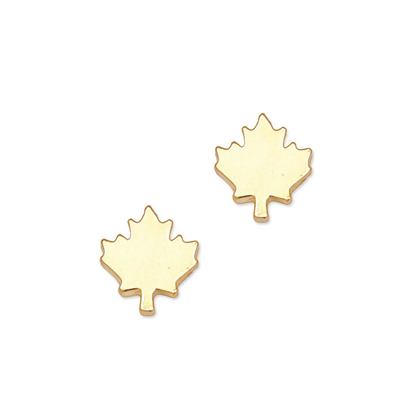 Earrings: Maple Leaf - Gold or Silver
