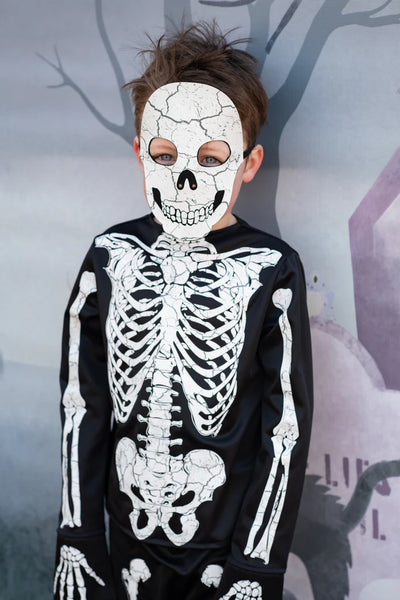 GP: Glow-in-the-dark Skeleton Shirt, Pants & Mask Set - Multiple Sizes Available