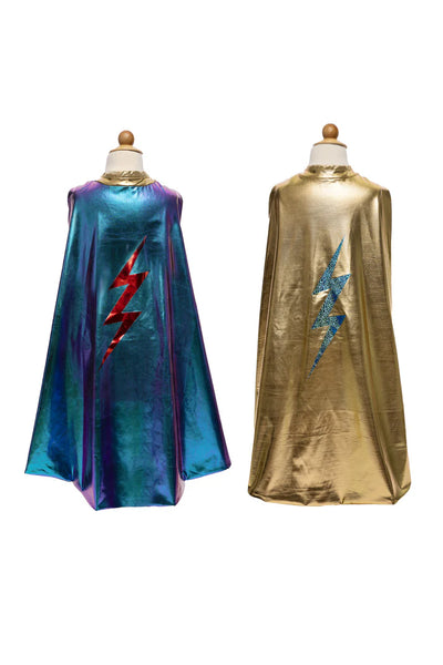 GP: Reversible Blue Lightning Holographic Cape - Size 5-6