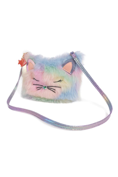 Rainbow Furry Kitty Purse