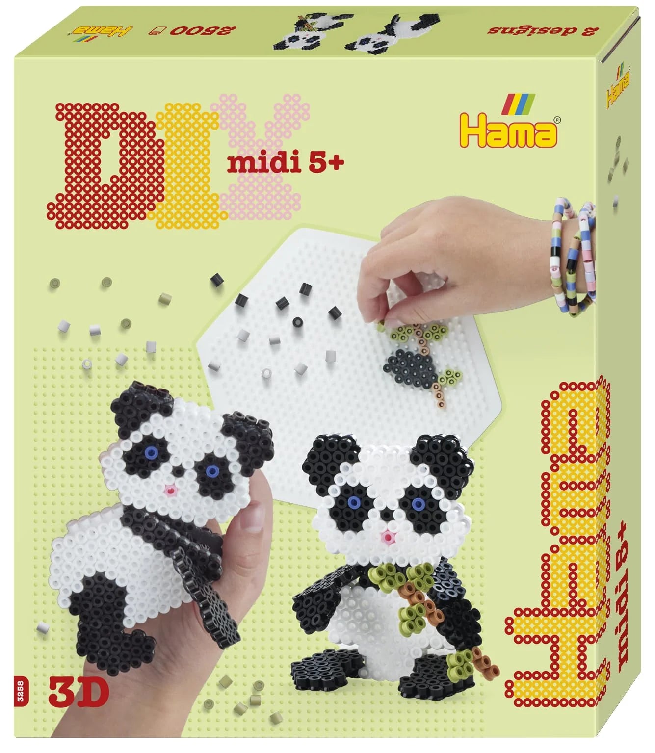 Hama: Midi Beads Gift Box 3D Panda 2025 - Ages 5+