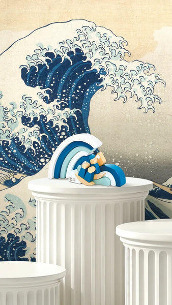 Hape x The Met Hokusai Great Wave Blocks Set