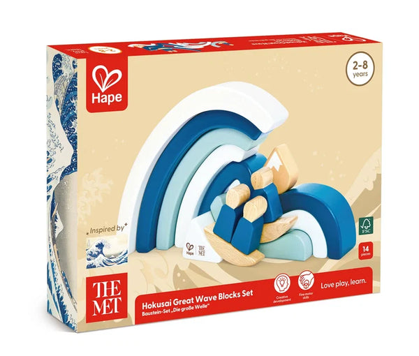 Hape x The Met Hokusai Great Wave Blocks Set