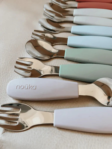 Noüka: Toddler Cutlery Set Lily Blue - Ages 12mths+