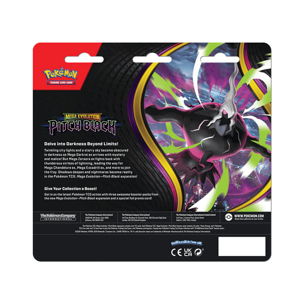 Pokémon TCG: Mega Evolution Pitch Black 3 Pack Blister Set