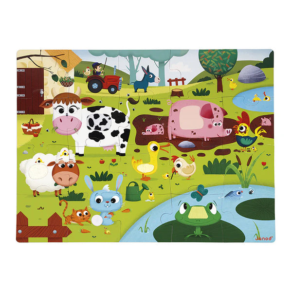 Floor Puzzle:  20 Piece Tactile Farm Animals - Ages 2+