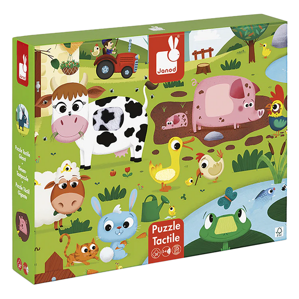 Floor Puzzle:  20 Piece Tactile Farm Animals - Ages 2+