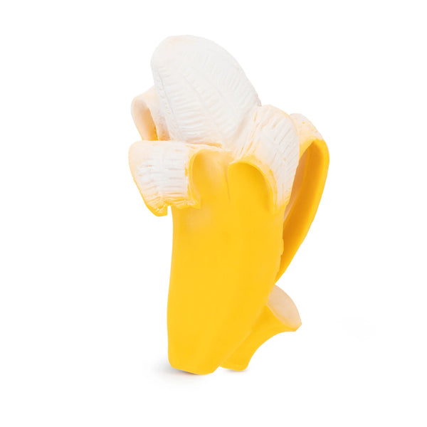 Oli & Carol: Ana Banana Natural Rubber Teether & Bath Toy - Ages 0+