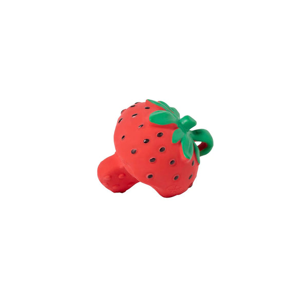 Oli & Carol: Sweetie the Strawberry Natural Rubber Teether & Bath Toy - Ages 0+
