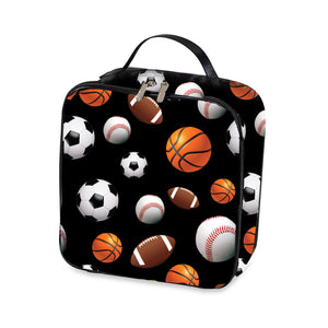 Lunch Box - Black Sports Canvas Insulated Canvas