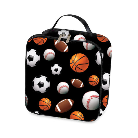 Lunch Box - Black Sports Canvas Insulated Canvas