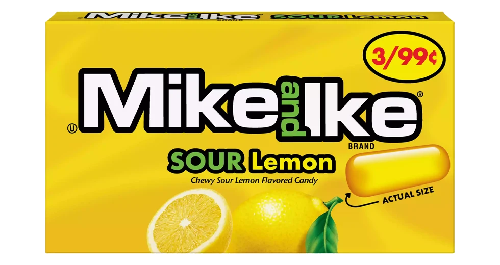 Mike and Ike: Sour Lemon (22g) - Ages 3+
