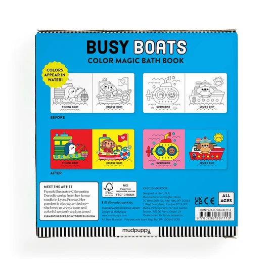 Busy Boats: Color Magic Bath Book
