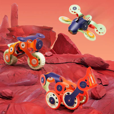 Clixo: Expedition Mars Rovers Glow Pack 30 Piece Set - Ages 6+