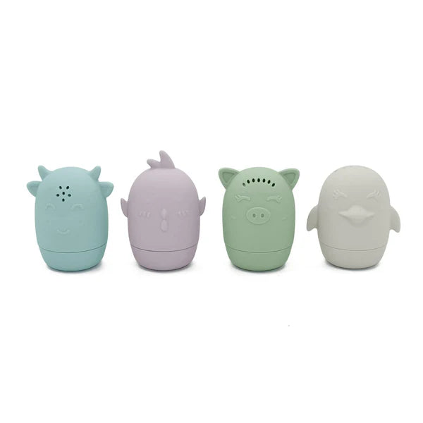 Noüka: Silicone Farm Bath Toys Set - Ages 3mths+