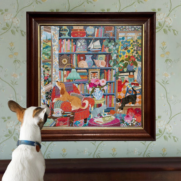 eeBoo 1000 Piece Puzzle - English Cottage Library