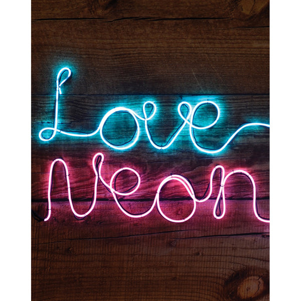 IS: Create Your Own Sign: Neon-Effect Blue Glow Light - Ages 8+