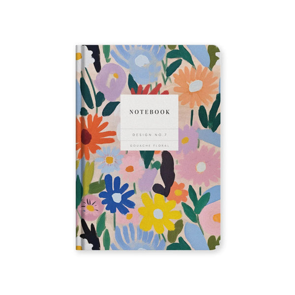 Design No. 7 Gouache Floral Hardback Notebook - Oh Deer