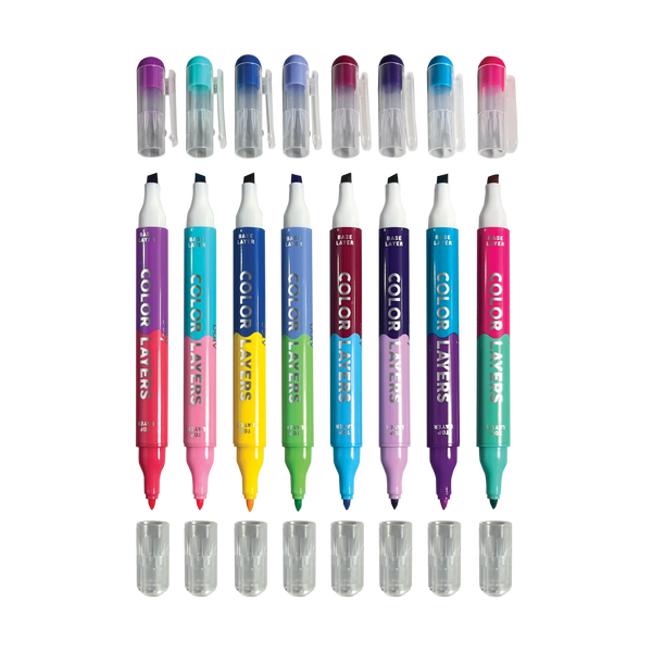 Ooly: Colour Layers: 8 Double-ended Layering Markers - Ages 6+