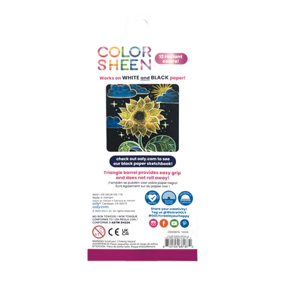 Ooly: Color Sheen: 12 Metallic Coloured Pencils - Ages 6+