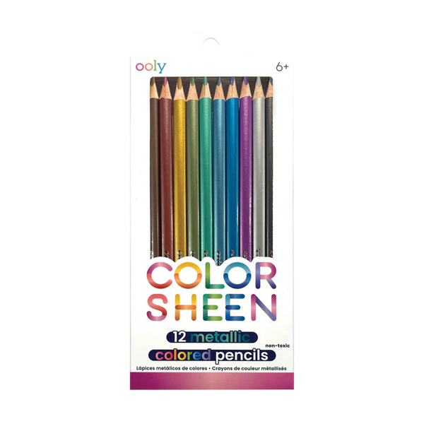 Ooly: Color Sheen: 12 Metallic Coloured Pencils - Ages 6+