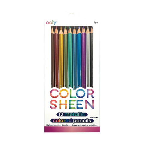 Ooly: Color Sheen: 12 Metallic Coloured Pencils - Ages 6+