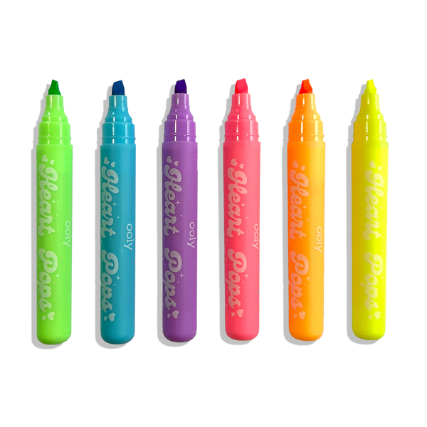 Ooly: Heart Pops Neon Highlighters - Ages 6+