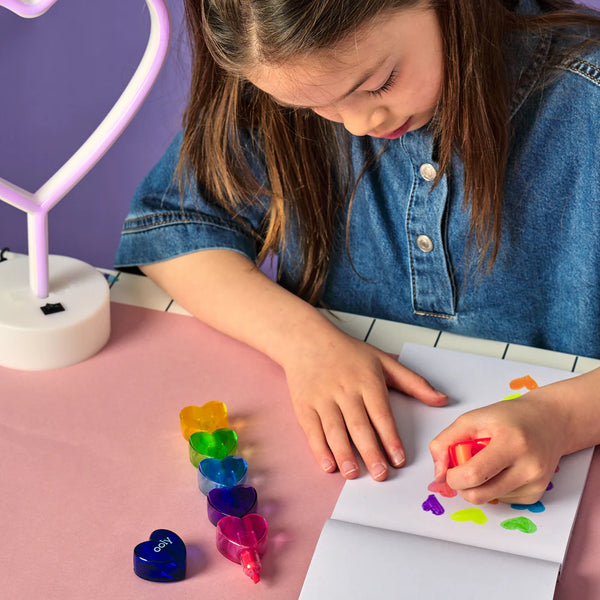 Ooly: Heart Stacks - Stacking Highlighters  - Ages 6+