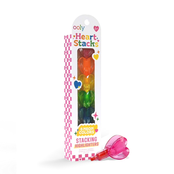 Ooly: Heart Stacks - Stacking Highlighters  - Ages 6+