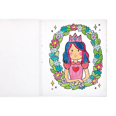AB: Color-in' Book: 31 Princesses and Fairies Coloring Pages - Ages 3+
