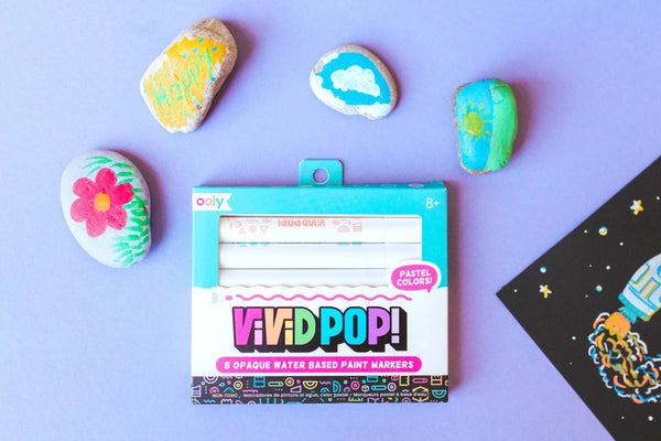 Ooly: Vivid Pop! 8 Water Based Paint Markers Pastel Colours - Ages 8+