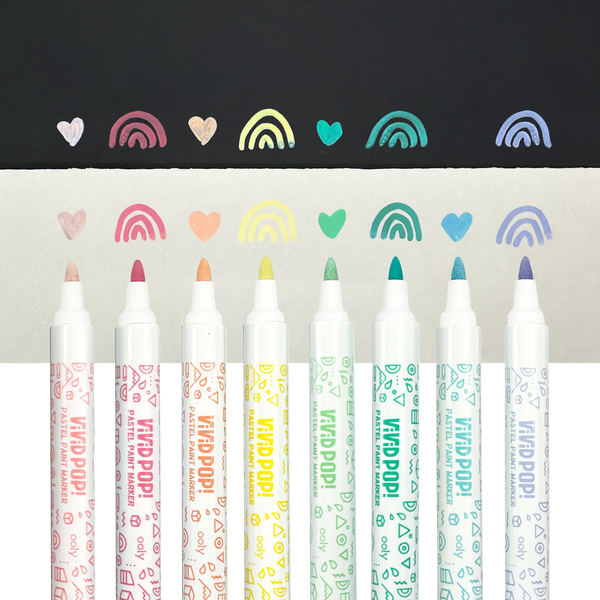 Ooly: Vivid Pop! 8 Water Based Paint Markers Pastel Colours - Ages 8+