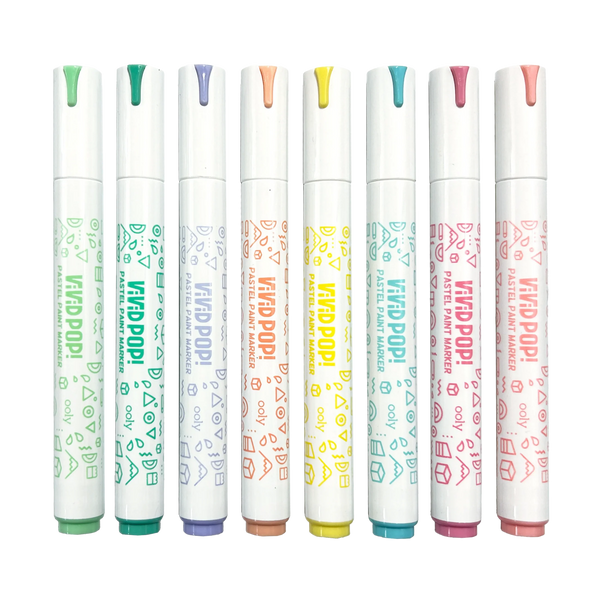 Ooly: Vivid Pop! 8 Water Based Paint Markers Pastel Colours - Ages 8+