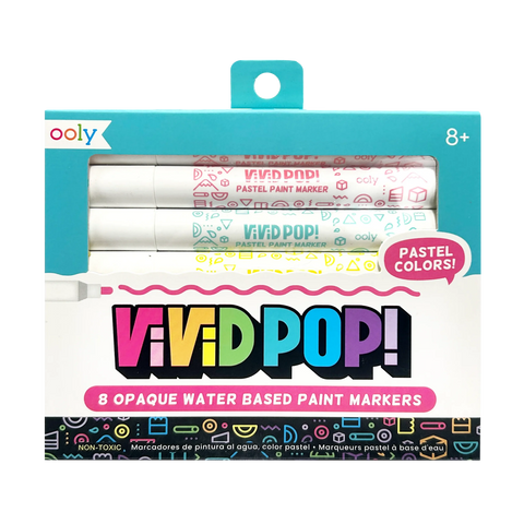 Ooly: Vivid Pop! 8 Water Based Paint Markers Pastel Colours - Ages 8+