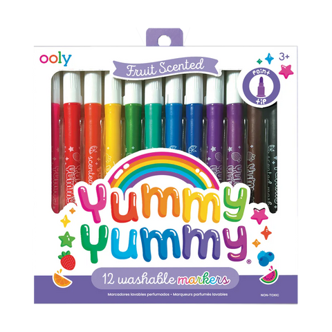 Ooly: Yummy Yummy: 12 Fruit Scented Markers - Ages 3+